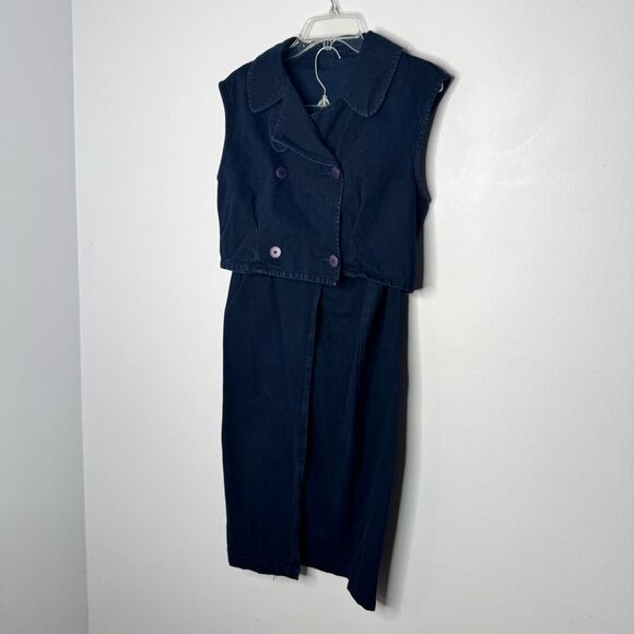 Vintage Sostanza denim set top size small and bottom size 8 - Picture 2 of 11